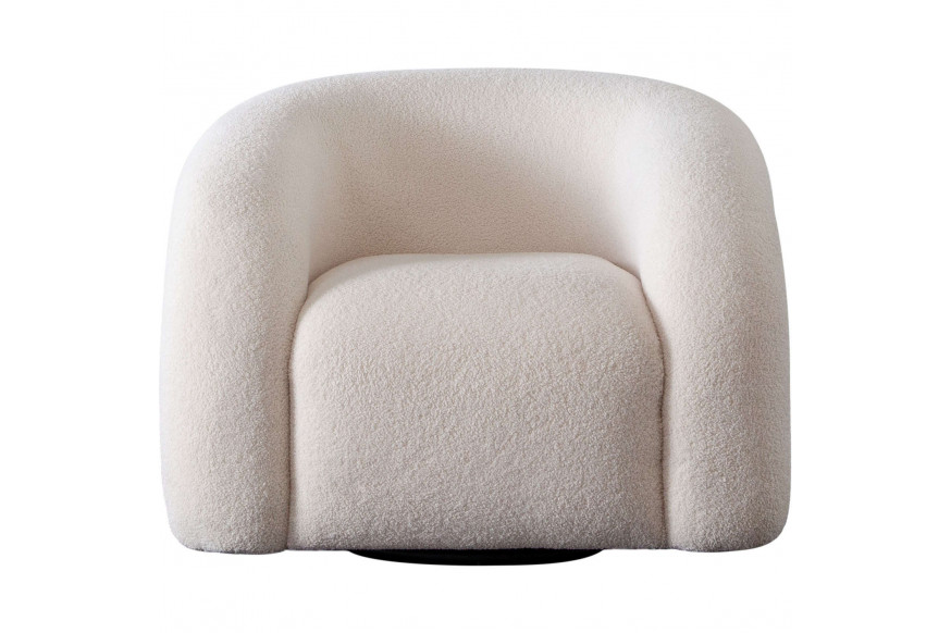 Diamond Sofa™ Quantum Sherpa Swivel Accent Chair - Ivory