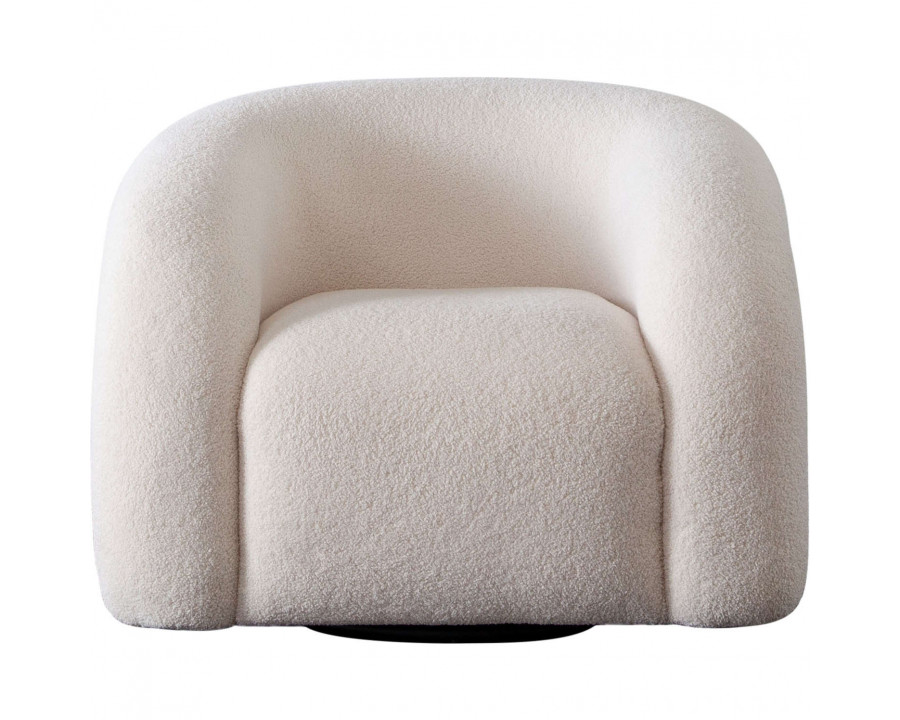 Diamond Sofa - Quantum Sherpa Swivel Accent Chair in Ivory