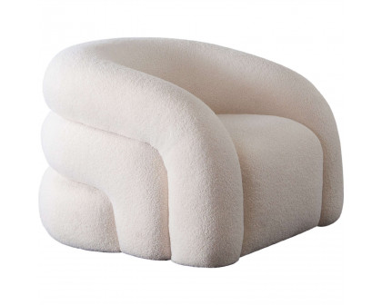 Diamond Sofa™ Quantum Sherpa Swivel Accent Chair - Ivory