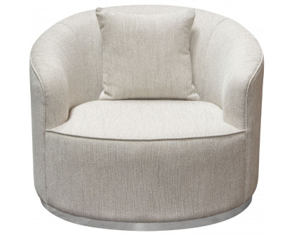 Diamond Sofa - Raven Fabric Chair with Brushed Gold/Silver Accent Trim