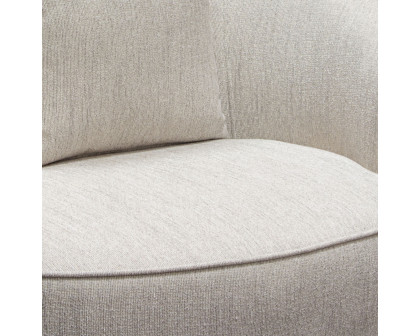 Diamond Sofa Raven Fabric Chair with Brushed Silver Accent Trim - Light Cream