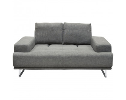 Diamond Sofa Russo Fabric Loveseat with Adjustable Seat Backs - Space Gray