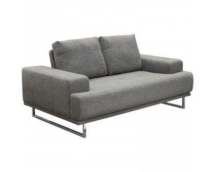 Diamond Sofa Russo Fabric Loveseat with Adjustable Seat Backs - Space Gray