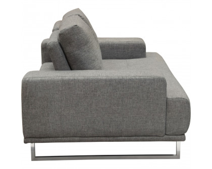 Diamond Sofa Russo Fabric Loveseat with Adjustable Seat Backs - Space Gray