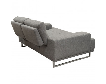 Diamond Sofa Russo Fabric Loveseat with Adjustable Seat Backs - Space Gray