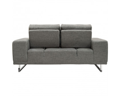 Diamond Sofa Russo Fabric Loveseat with Adjustable Seat Backs - Space Gray