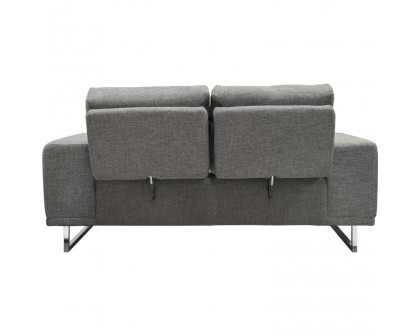 Diamond Sofa Russo Fabric Loveseat with Adjustable Seat Backs - Space Gray