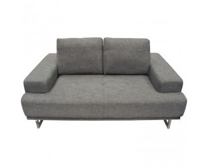 Diamond Sofa Russo Fabric Loveseat with Adjustable Seat Backs - Space Gray