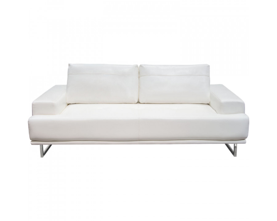 Diamond Sofa - Russo Air Leather Sofa with Adjustable Seat Backs in White