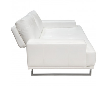 Diamond Sofa - Russo Air Leather Sofa with Adjustable Seat Backs in White