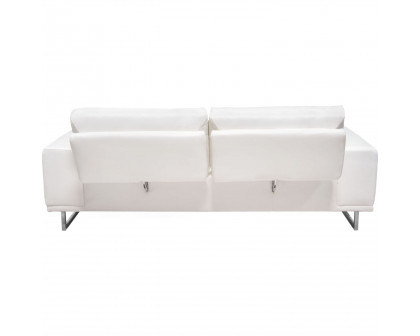 Diamond Sofa - Russo Air Leather Sofa with Adjustable Seat Backs in White