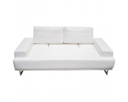 Diamond Sofa - Russo Air Leather Sofa with Adjustable Seat Backs in White