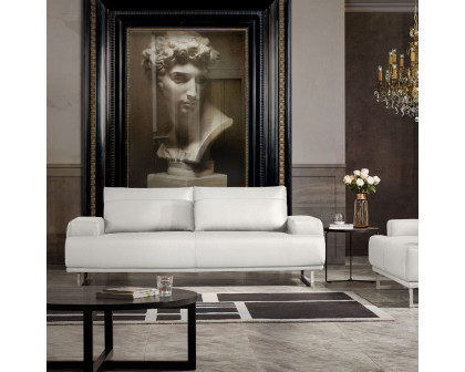 Diamond Sofa - Russo Air Leather Sofa with Adjustable Seat Backs in White