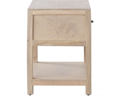 Diamond Sofa - Sadler 1-Drawer Solid Mango Wood Accent Table with Cane Door Fronts in Natural Finish