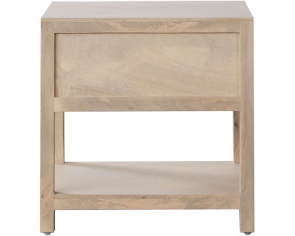 Diamond Sofa - Sadler 1-Drawer Solid Mango Wood Accent Table with Cane Door Fronts in Natural Finish