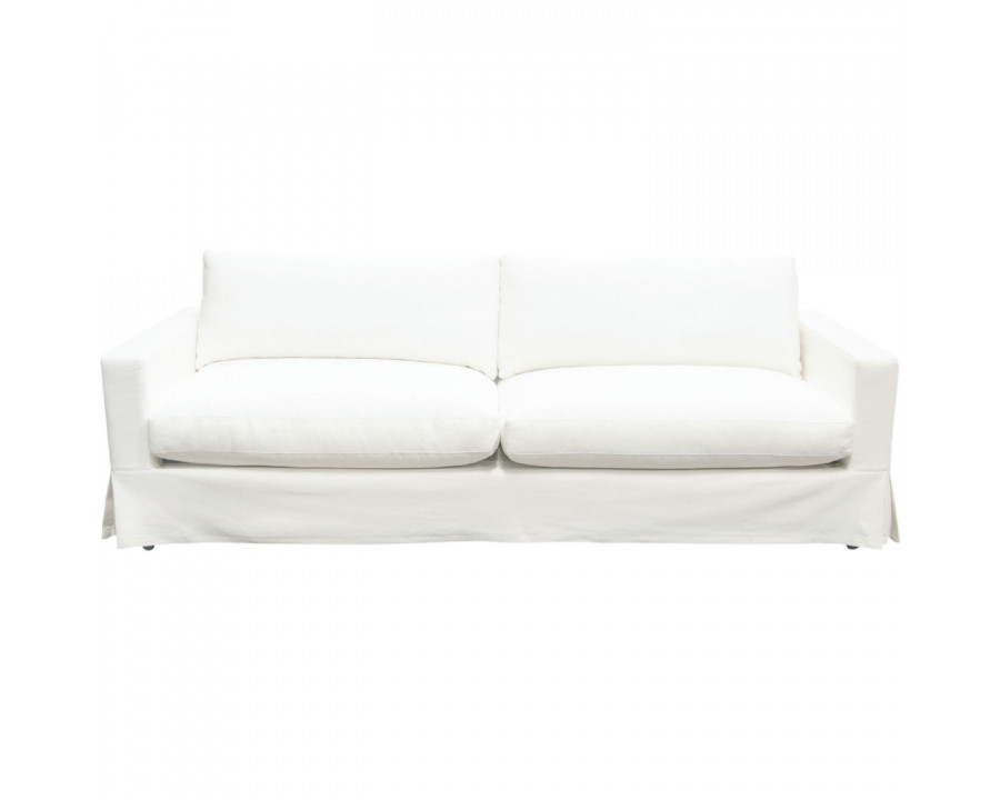 Diamond Sofa Savannah Natural Linen Slip-Cover Sofa - White