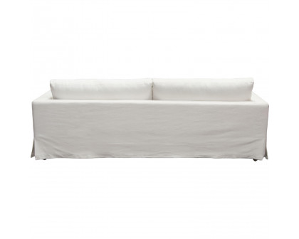 Diamond Sofa Savannah Natural Linen Slip-Cover Sofa - White