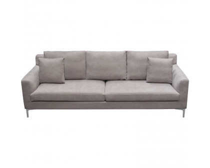 Diamond Sofa - Seattle Fabric Loose Back Sofa with Polished Silver Metal Leg