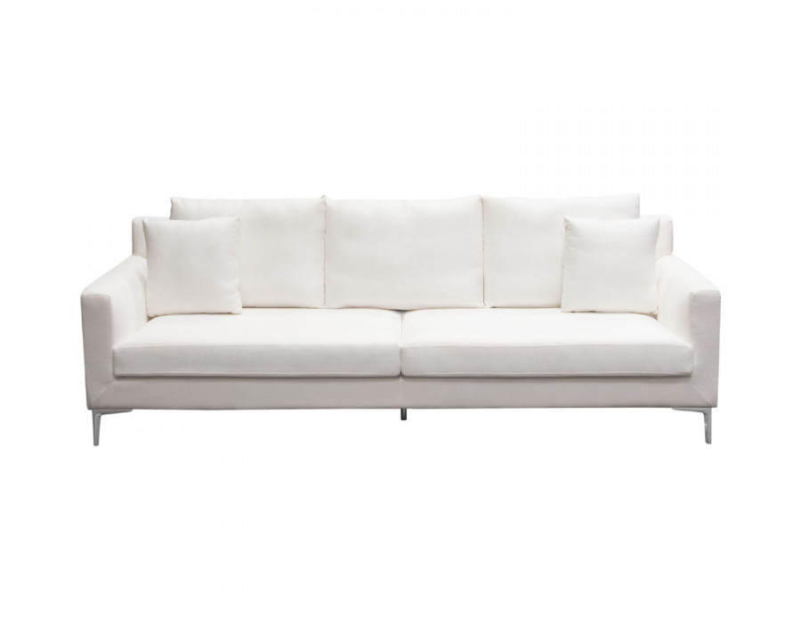 Diamond Sofa - Seattle Fabric Loose Back Sofa with Polished Silver Metal Leg