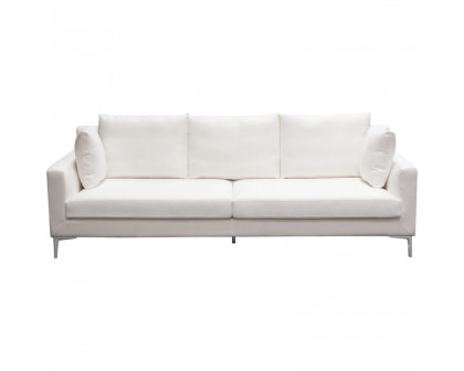 Diamond Sofa - Seattle Fabric Loose Back Sofa with Polished Silver Metal Leg