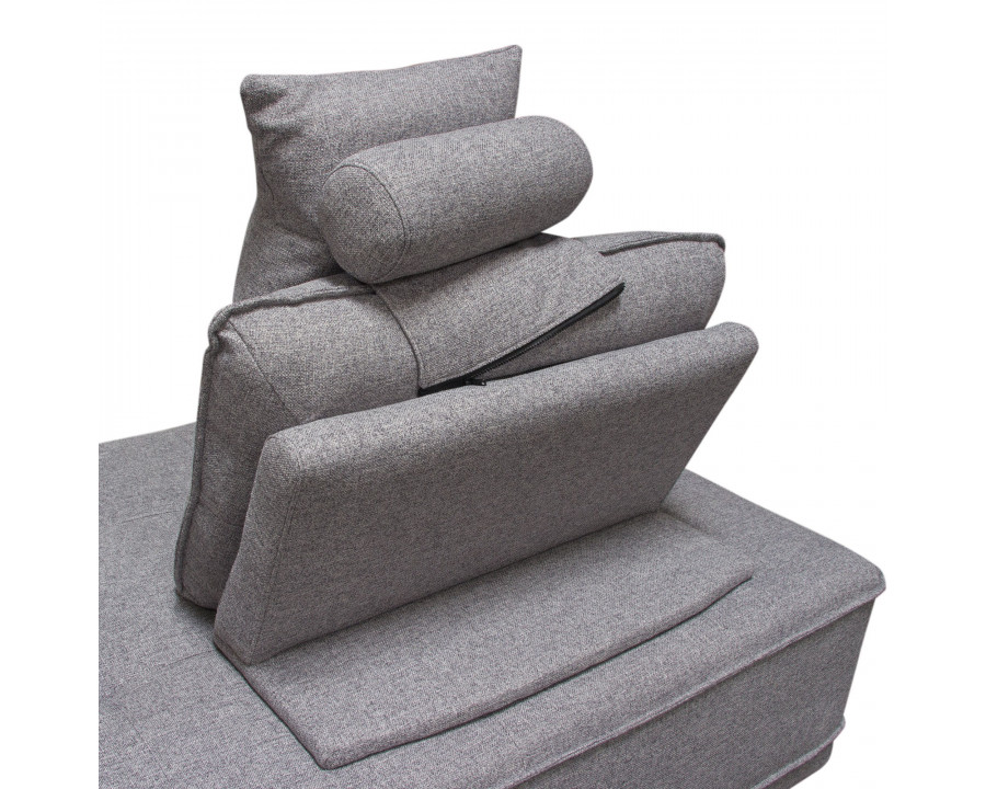 Diamond Sofa - Slate Polyester Fabric Lounge Seating Platform with Moveable Backrest Supports in Gray