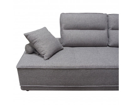 Diamond Sofa - Slate Polyester Fabric Lounge Seating Platform with Moveable Backrest Supports in Gray