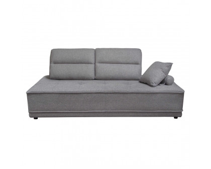 Diamond Sofa - Slate 2PC Polyester Fabric Lounge Seating Platforms with Moveable Backrest Supports in Gray