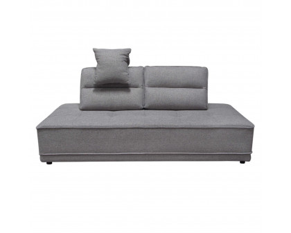 Diamond Sofa - Slate 2PC Polyester Fabric Lounge Seating Platforms with Moveable Backrest Supports in Gray