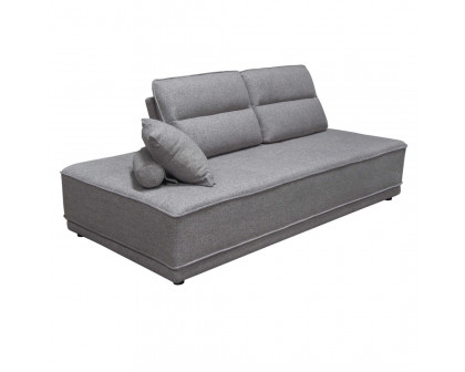 Diamond Sofa - Slate 2PC Polyester Fabric Lounge Seating Platforms with Moveable Backrest Supports in Gray