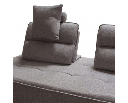 Diamond Sofa - Slate 2PC Polyester Fabric Lounge Seating Platforms with Moveable Backrest Supports in Gray