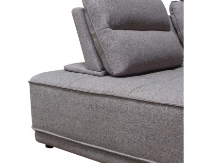 Diamond Sofa - Slate 2PC Polyester Fabric Lounge Seating Platforms with Moveable Backrest Supports in Gray