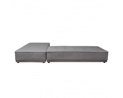 Diamond Sofa - Slate 2PC Polyester Fabric Lounge Seating Platforms with Moveable Backrest Supports in Gray