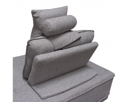 Diamond Sofa - Slate 2PC Polyester Fabric Lounge Seating Platforms with Moveable Backrest Supports in Gray