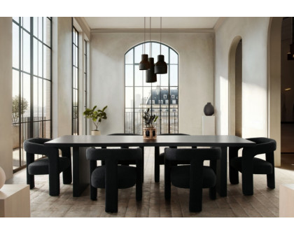 Diamond Sofa Sonoma 110" Wood Dining Table - Black Finish