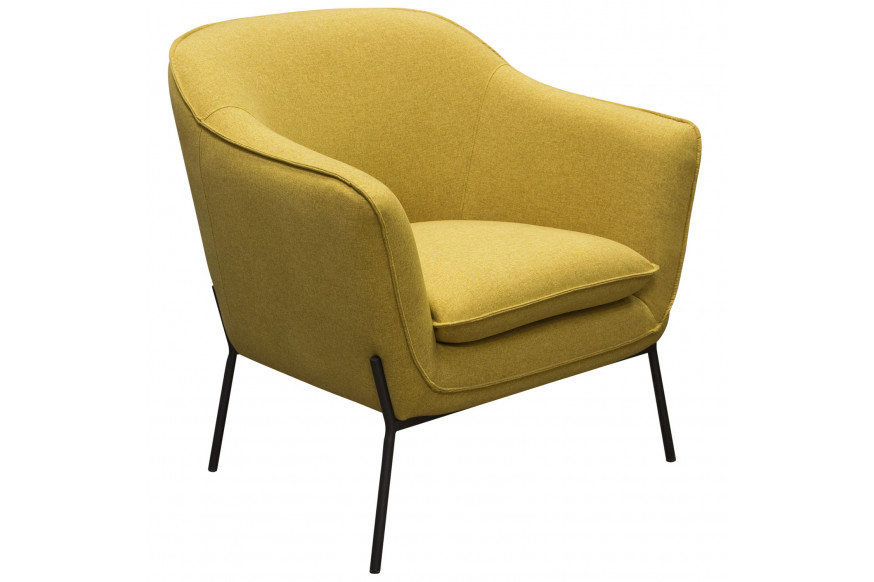 Diamond Sofa™ Status Fabric Accent Chair with Metal Leg - Yellow