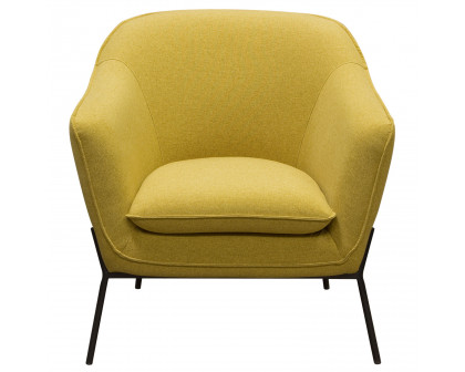 Diamond Sofa™ Status Fabric Accent Chair with Metal Leg - Yellow