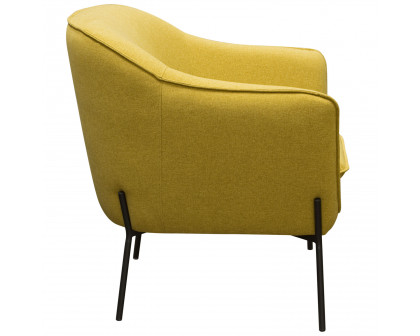 Diamond Sofa™ Status Fabric Accent Chair with Metal Leg - Yellow