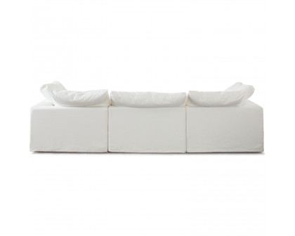 Diamond Sofa - Willow 4PC Linen Fabric Modular Reversible Chaise Sectional in White