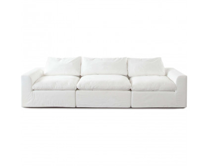 Diamond Sofa Willow 3PC Linen Fabric Modular Sofa - White