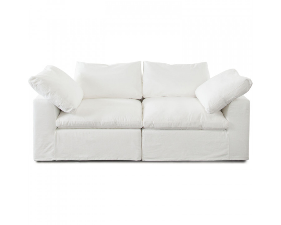 Diamond Sofa Willow 2PC Linen Fabric Modular Sofa - White