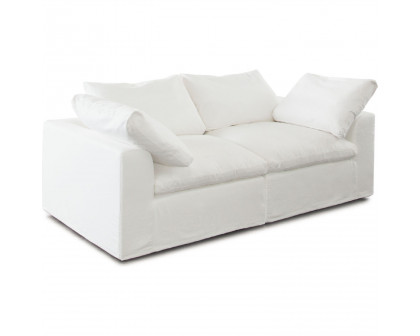 Diamond Sofa Willow 2PC Linen Fabric Modular Sofa - White