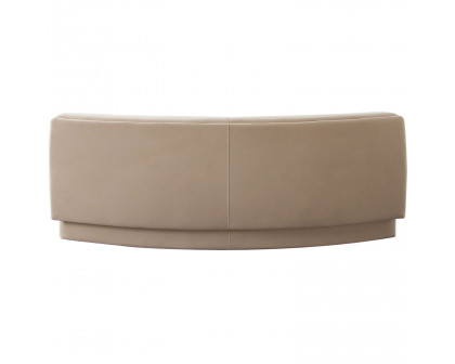 Diamond Sofa Zelda Performance Velvet Curved Armless Sofa with One Accent Pillow Ball - Light Camel