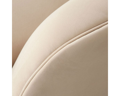 Diamond Sofa Zelda LF Performance Velvet Curved Chaise with One Accent Pillow Ball - Light Camel