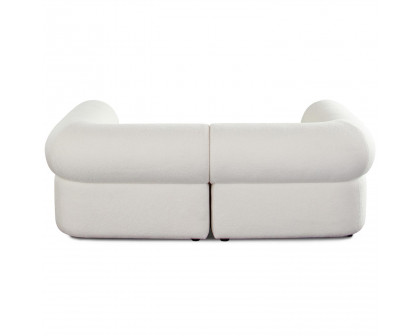 Diamond Sofa Zia 2PC Sherpa Fabric Modular Sofa - Ivory