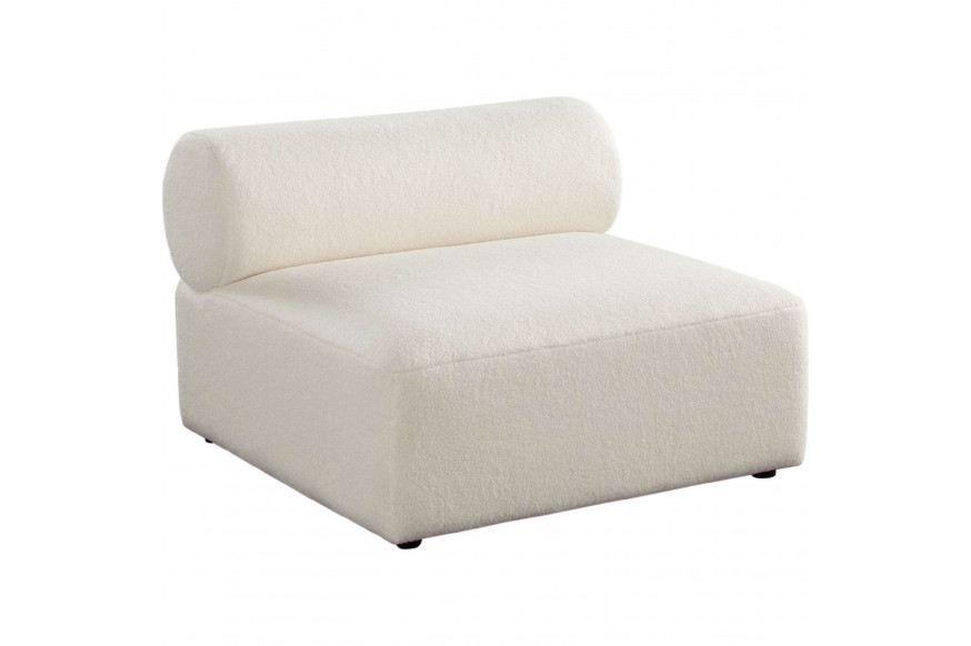 Diamond Sofa™ Zia Sherpa Fabric Armless Chair - Ivory