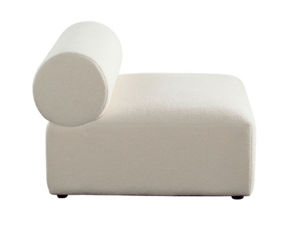 Diamond Sofa™ Zia Sherpa Fabric Armless Chair - Ivory