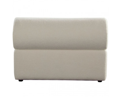 Diamond Sofa™ Zia Sherpa Fabric Armless Chair - Ivory