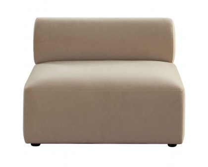 Diamond Sofa™ Zia Performance Velvet Fabric Armless Chair - Light Camel