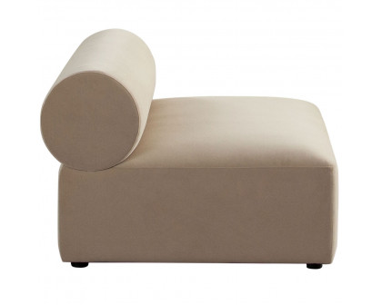 Diamond Sofa™ Zia Performance Velvet Fabric Armless Chair - Light Camel