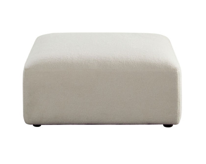 Diamond Sofa™ Zia Sherpa Fabric Ottoman - Ivory